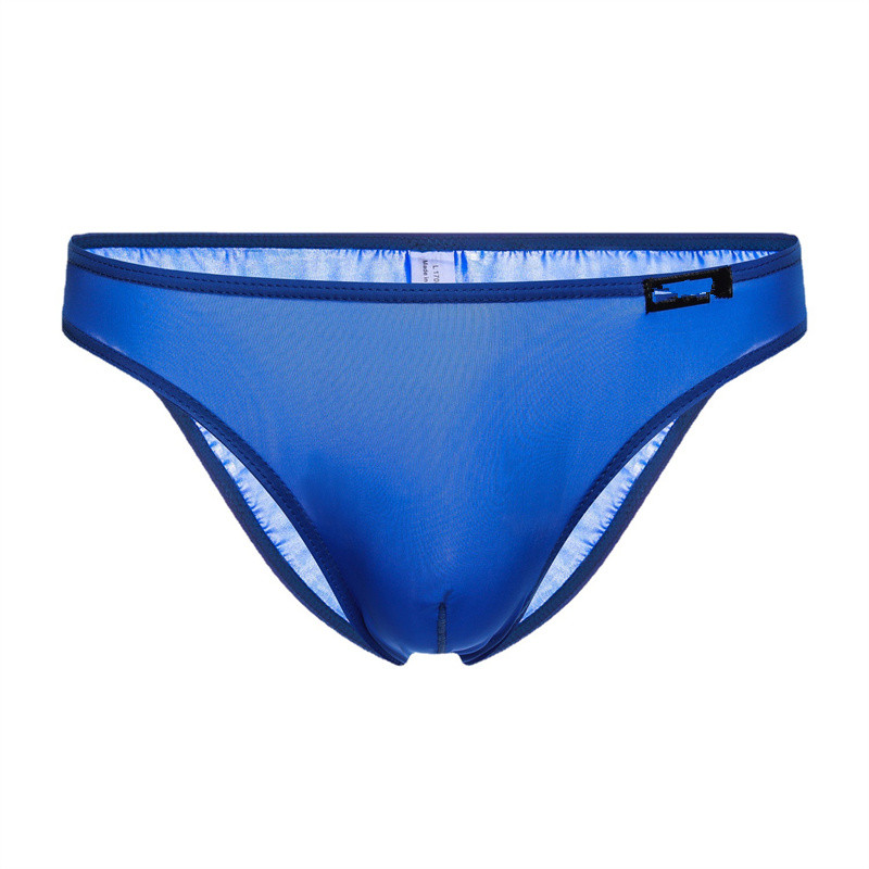 

Men sexy underwear briefs breathable Thin ice silk gay underpants, White