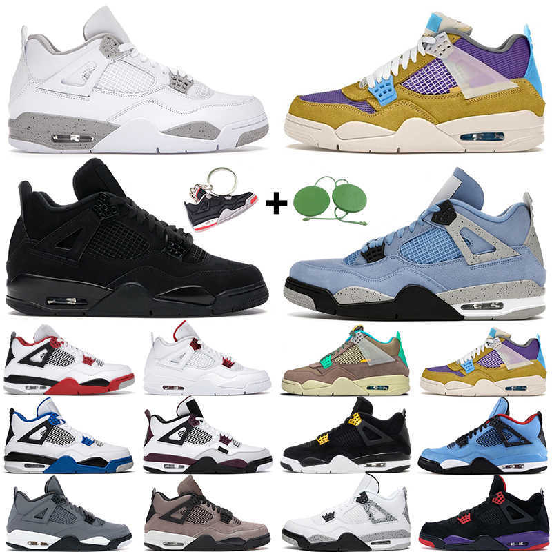 

men women basketball shoes 4 4s Desert Moss University Blue White Oreo Taupe Haze Black Cat Bred Cactus Jack mens trainers sports sneakers jorda jordens, 33