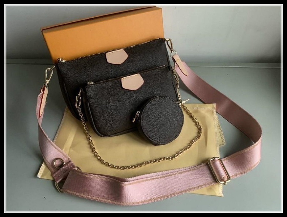 

Sale 3 piece set designers bags women crossbody bag Genuine Leather luxury handbags purses designers lady tote bags Coin Purse bags, Pink