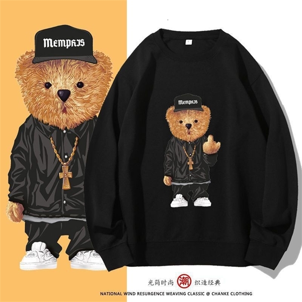 

2021 Nasa Men's Sweater Spring And Autumn Thickened Hip Hop Style Thin Style Loose Hoodless Trend Handsome Men's Wear Couple', Black