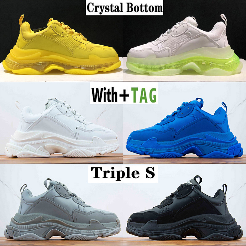 

2021 BL Designer Shoes Triple S Green Retros Paris Sneakers mens women fashion outdoor Old Grandpa 17FW Luxury Casual Trainers tripler Platform shoe