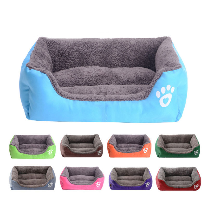 

Pet arge Dog Bed Warm Dog House Soft Nest Dog Baskets Waterproof Kenne For Cat Puppy Pus size Drop shipping, Coffee