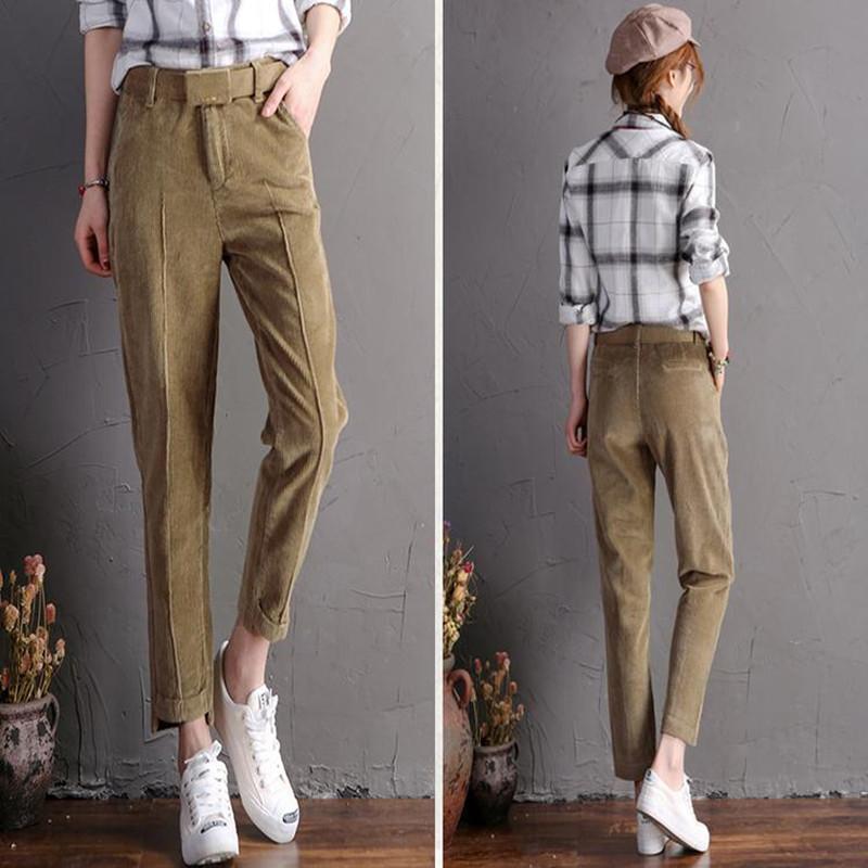 

Women's Leggings Corduroy Pants Loose Large Casual Harlan Nine, Black