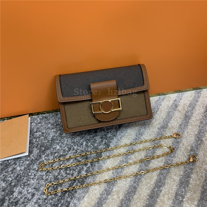 

Dauphine Chain Wallet Shoulder Bags vintage calf-leather Crossbody Monograms Message Handbag canvas signature lock Women designer Bag M68746