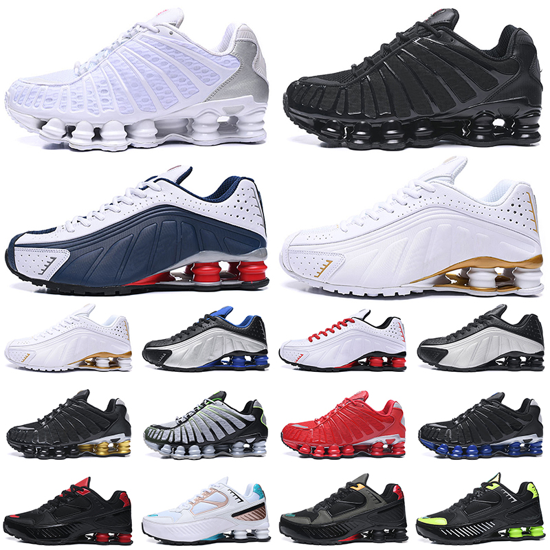 

shox tl men running shoes r4 og enigma triple black white sunrise speed red lime blast silver mens trainers outdoor sport sneakers size 36-46