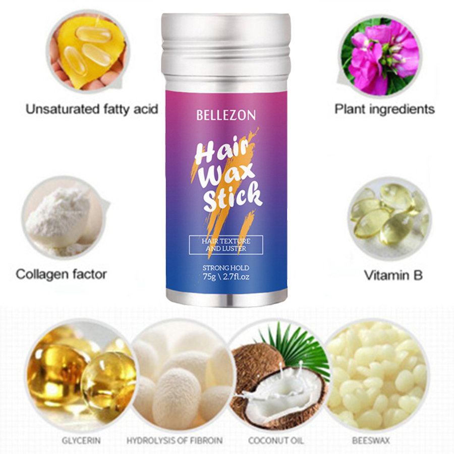 

Bellezon Hair Edge Control Gel Stick Hair Wax Stick Not Greasy Rapid Fixing Short Broken Hair Wax Rod Finishing CreamScouts