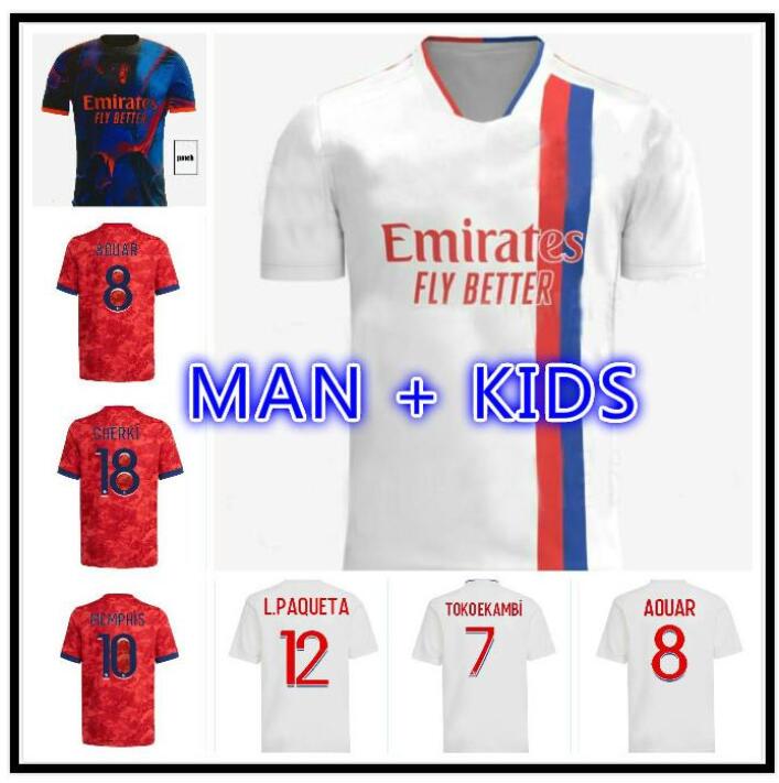 

2021 2022 Olympique Lyonnais Lyon soccer jerseys 21 22 AOUAR MEMPHIS CHERKI SLIMANI .PAQUETA Maillot de foot BRUNO G. TOKO EKAMBI CORNET fo, Black;yellow