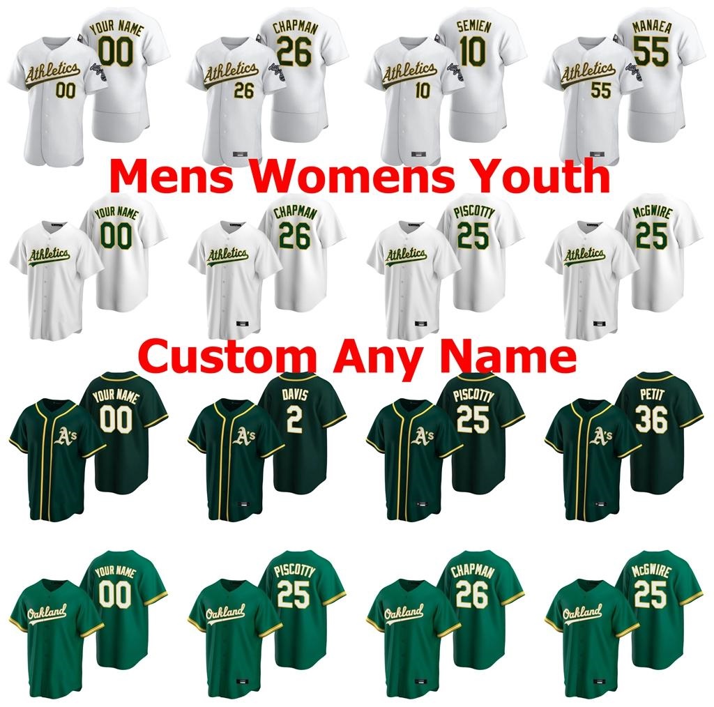 

20 21 Athletic Men Women kids Baseball Jerseys Matt Chapman Khris Davis Marcus Semien Chris Bassitt Tony Kemp Ramon Laureano Chad Pinder, Blue;black