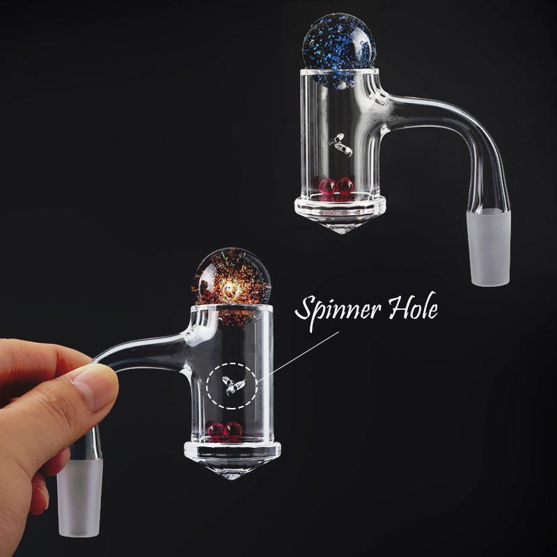 

US Grade Weld Conical Bottom Spinner Smoking Quartz Banger Nails With Bead And Ruby Pearls Suitfor Glass Bongs