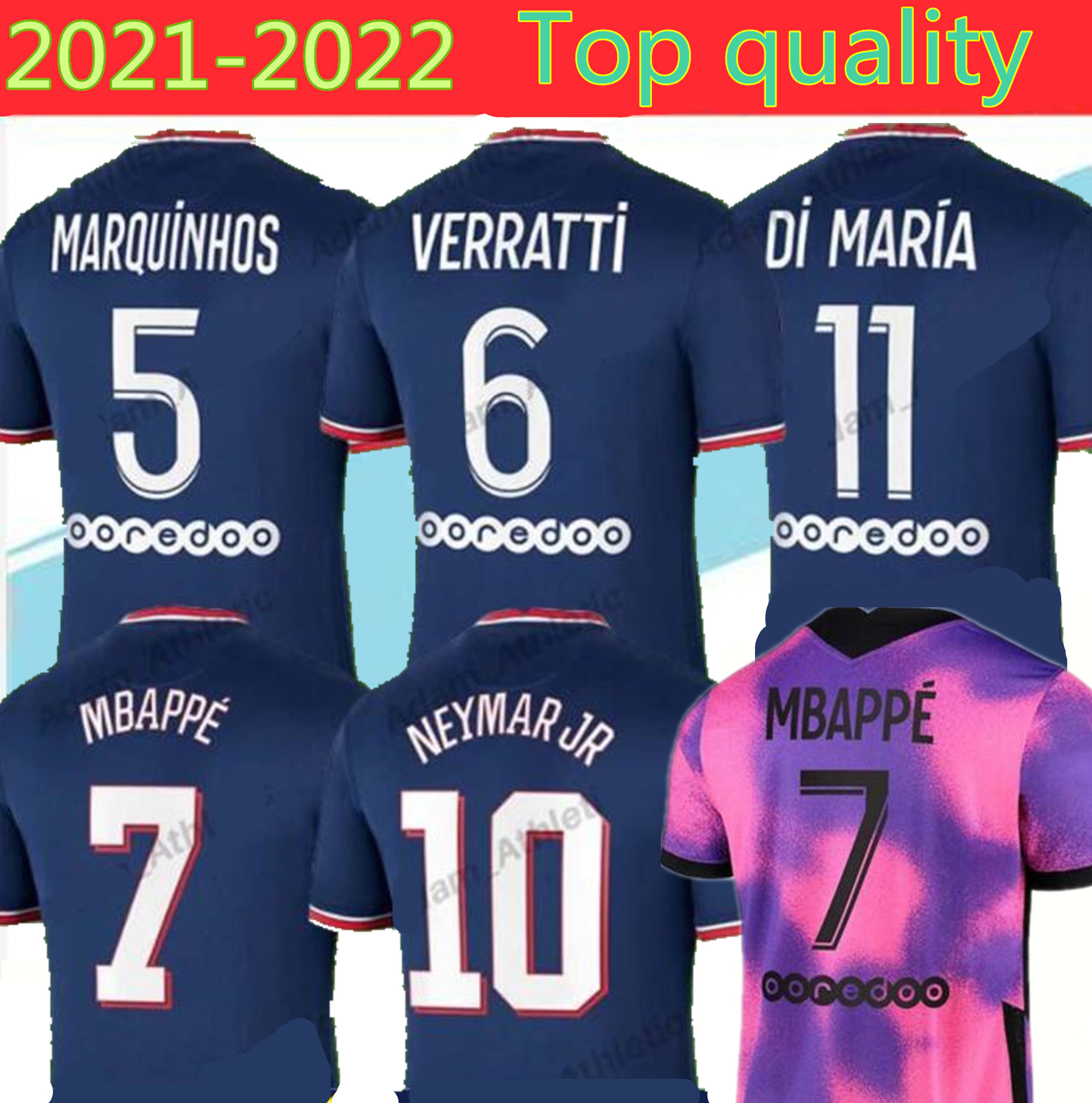 

20 21 Thai soccer jersey MBAPPE VERRATTI 2021 MARQUINHOS KIMPEMBE DI MARIA KEAN football Jersey soccer tops men shirt, White