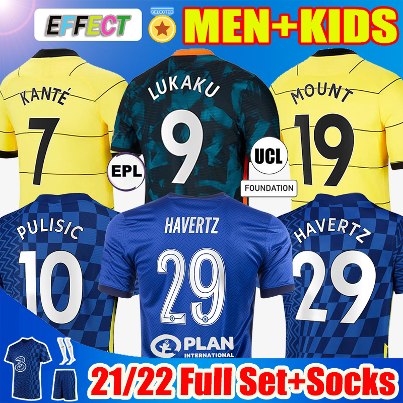 

Final HAVERTZ Soccer Jerseys PULISIC ZIYECH KANTE CFC WERNER ABRAHAM CHILWELL MOUNT JORGINHO 2021 2022 Football Shirt 20 21 22 Home Away Fourth Men + Hids WOMEN Kit, 2122 home full set +socks