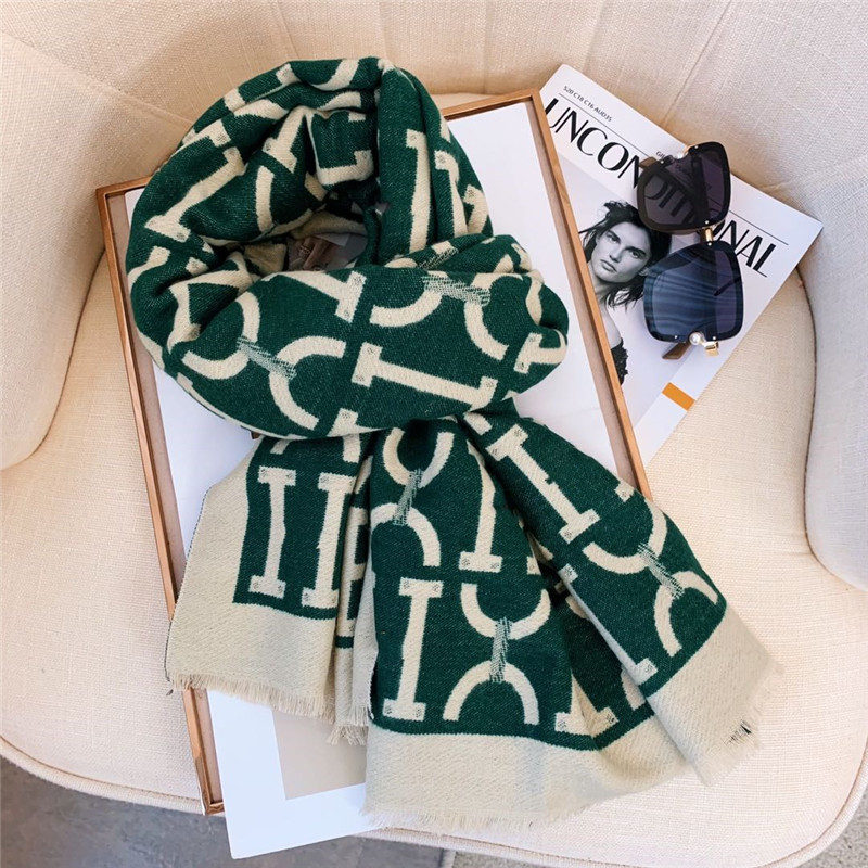 

Winter Cashmere-blend material scarf long warm women's shawl with letter Printing H 180*70cm 5 colors scarves fashion design wrap cool