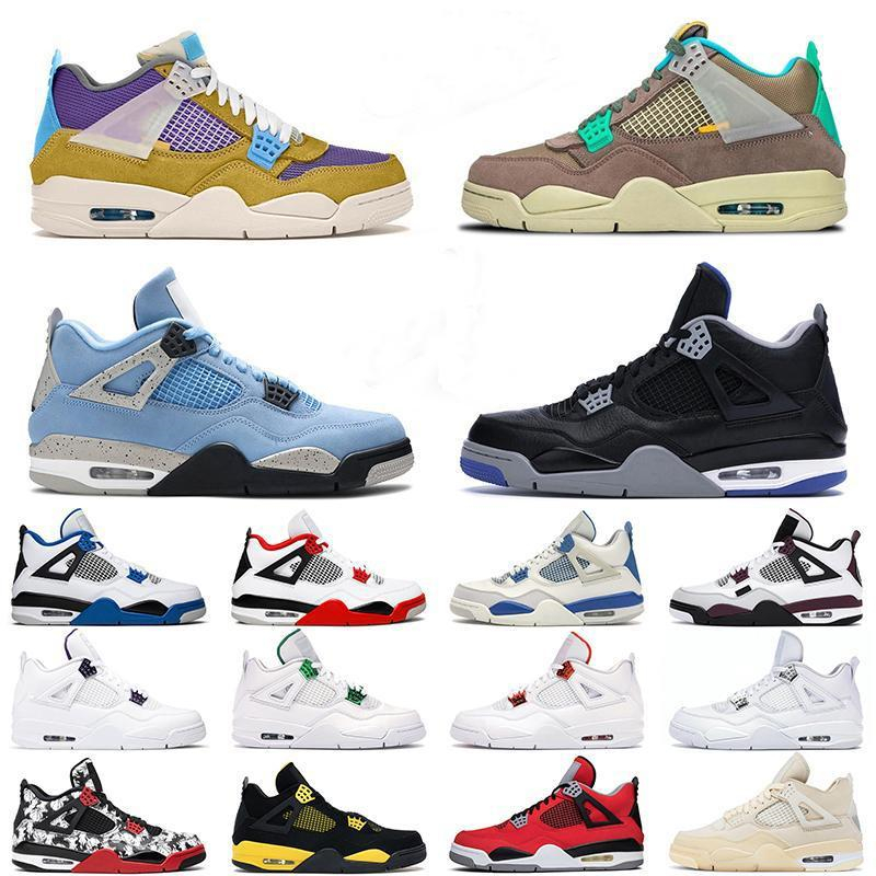 

Jumpman 4 4s Basketball Shoes Low mens High University blue white oero sail union Fire red bred Black Cat metallic purple green Lightning Retro SP Off Noir Size 36-46, Additional payment for doub