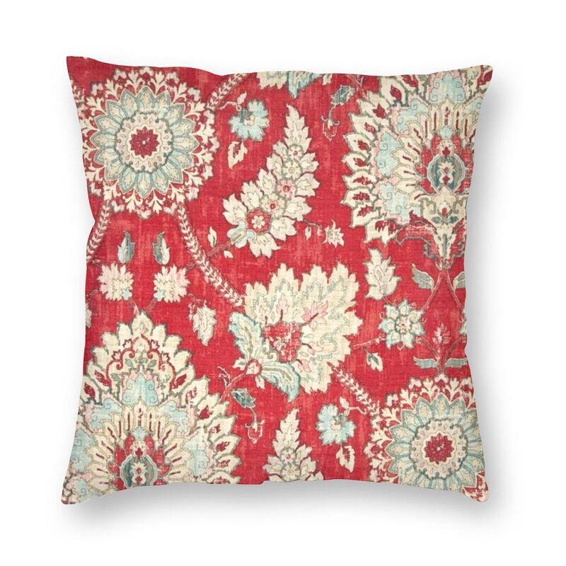 

Cushion/Decorative Pillow Brocade Tapestry Bold Red Gold Moroccan Case Living Room Decoration Cute Boho Ethnic Floral Outdoor Cushions Pillo, 20