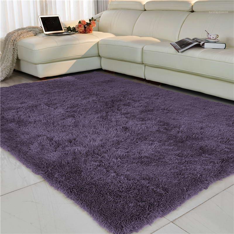 

Carpets 9 Colors Solid Rugs Pink Puple Carpet Thicker Bathroom Non-slip Mat Area Rug For Living Room Soft Child Bedroom Vloerkleed