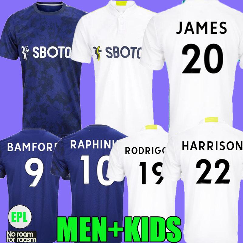 

21-22 soccer jerseys T ROBERTS HARRISON HERNANDEZ United COSTA BAMFORD ALIOSKI CLARKE football shirt Men Kids kit uniforms 21 22 Leeds, Away
