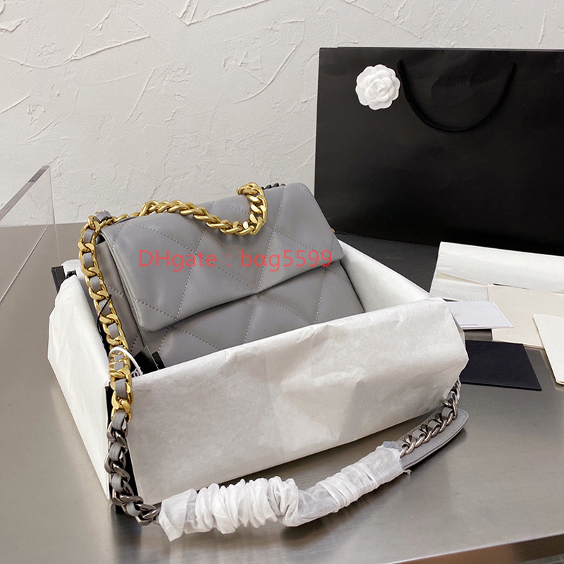 

2021 Fashion Shoulder Bag Woman Sale Discount Quality Handbag Genuine Leather Handle Brand Designer Checker Cross Body Purse, Box