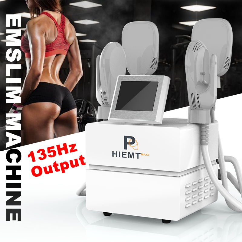 

Protable Non-invasive 4 Handles emt Pro slimming Machine Electromagnetic body Shaping EMS Muscle Stimulator for Fat Burning Butt Lift