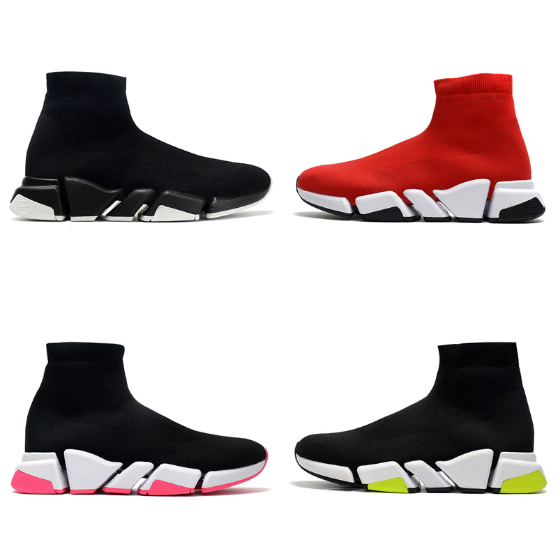 

Speed Trainer 2022 Casual Shoes High Quality Luxury Women Men Leather Spend Platform Oversized balencaiga Sole Sneakers White Black, 10