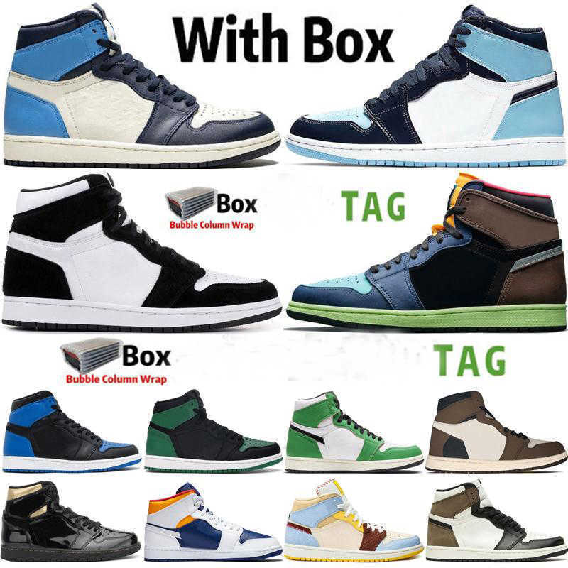 

2021 Top Quality factory_footwear Mens Basketball Shoes With Box Jumpman 1 1s Obsidian UNC Twist Lucky Green Women Sneakers Sports Trainers