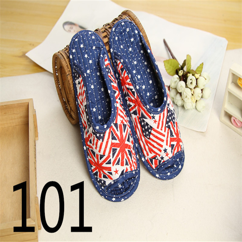 

Slippers Cotton Quilted Korean Silent Home Usa Japan Korea Printed