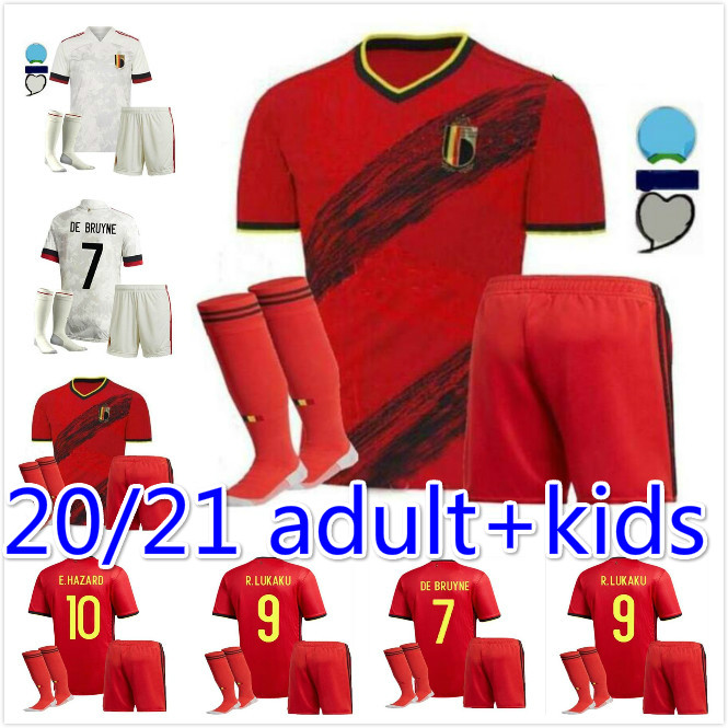 

ADULT KIDS KIT 20-21 Belgium soccer jersey HAZARD LUKAKU DE BRUYNE home away football shirt BATSHUAYI KOMPANY maillot foot ., Black;yellow