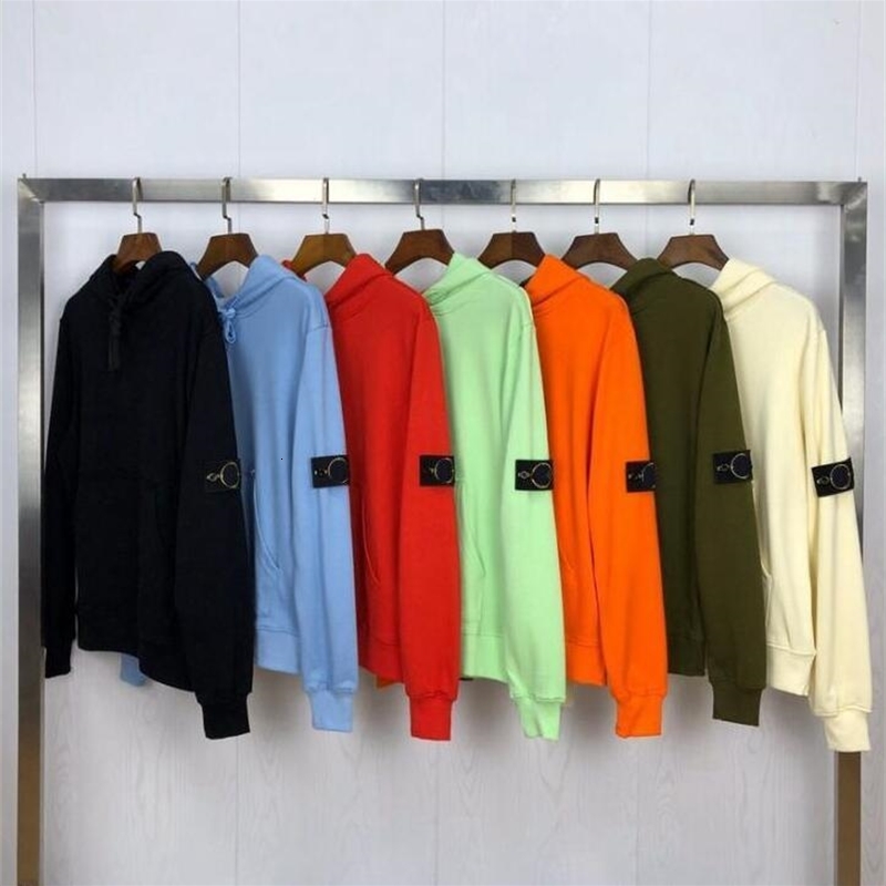 

21SS ISLAND Spring STONE Compass Patched Women Men Solid Hoodie Sweatshirts Hiphop Streetwear Loose Hoody Hoodi Pullover 03241, Black