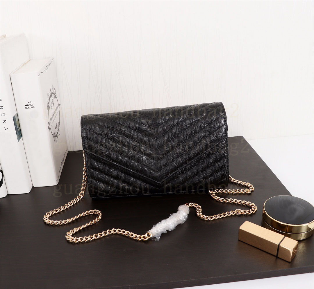 

Designer Bags Women Shoulder Bags Caviar Cowhide Mini Chain Messenger Clutch Classic Envelope Bag Wallet Handbags Purse Ladies Crossbody, Color3