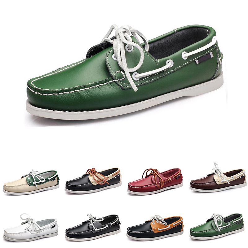 

men casual shoes loafers triple black white green Beige Mahogany taupe mens trainer sneakers Jogging walking four