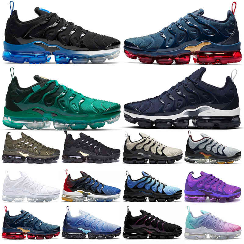 

{36-45}2021 Max TN plus running shoes vapor Black Royal Dark Blue Midnight Navy Suman Noble Red Triple White tns mens womens outdoor sports, 40-47 black gold