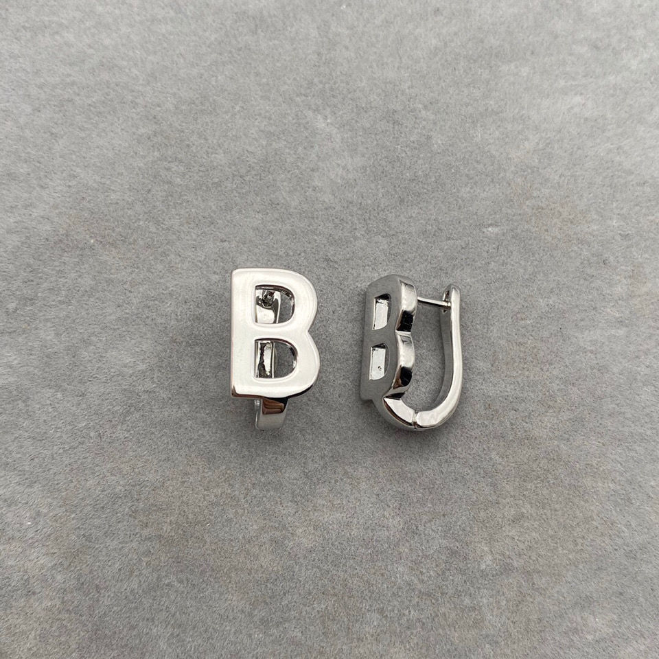 

Luxury Stud Paris Geometric Design Logo Earrings, Golden;silver