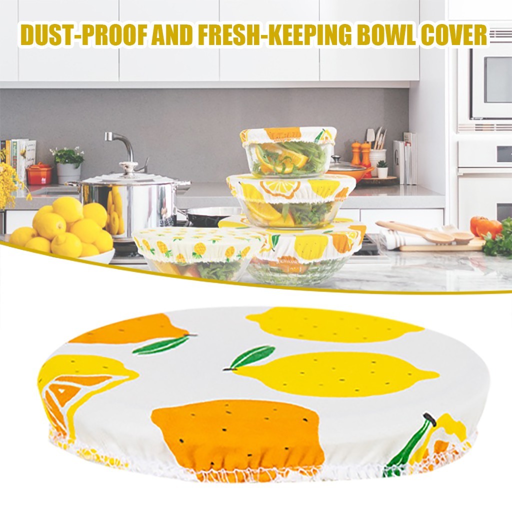 Silicone taps for reusable food bowl covered with cotton with sealing cover and stretch cover keeps fresh food-image-693542003