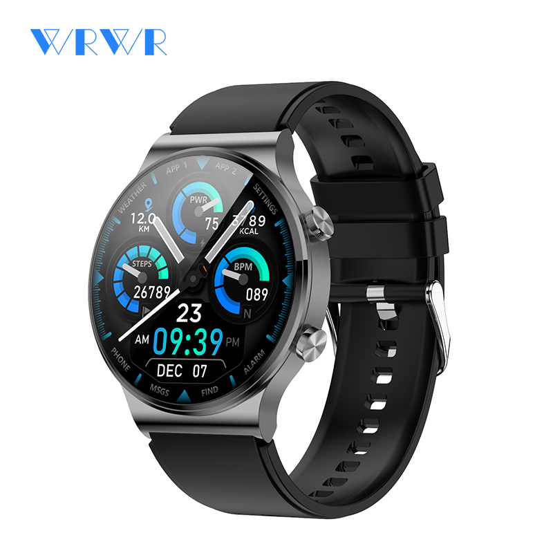 

NEW 2021 Smart Watch Men Dial Call Watches Smartwatch Waterproof Fitness Bracelet Tracker For Apple Huawei Xiaomi Androidg, Gray-leather strap