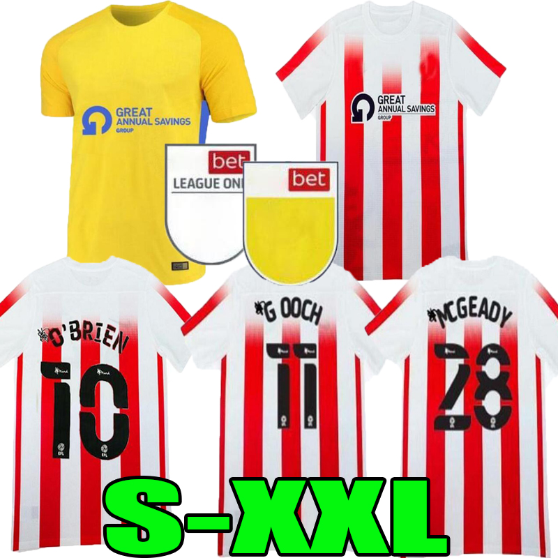 

21 22 SUNDERLAND red soccer Jerseys home away Gooch Pritchard Evans Grigg Arbenit Xhemajli O'Brien Wright Stewart McGeady Camisetas 2021 2022 Men football shirt, 2021;away