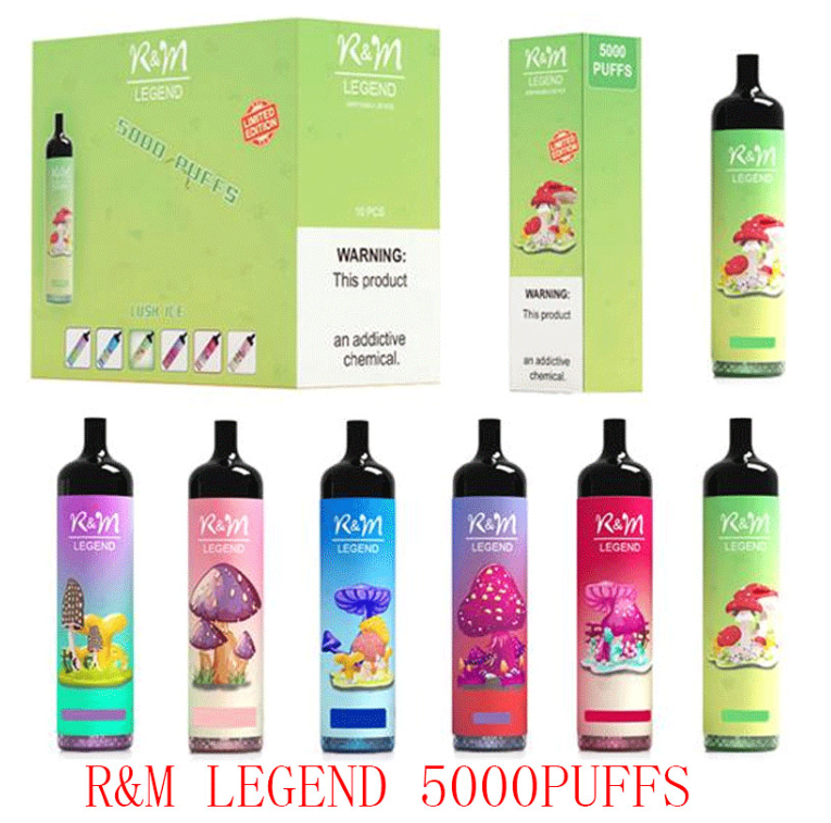 

R&M LEGEND Disposable E cigarettes Cartoon design Kit 5000Puffs Vape Pen 12ml Pre-filled Pods 950mAh Battery Vapors vs RANDM DAZZLE MK PRO MAX