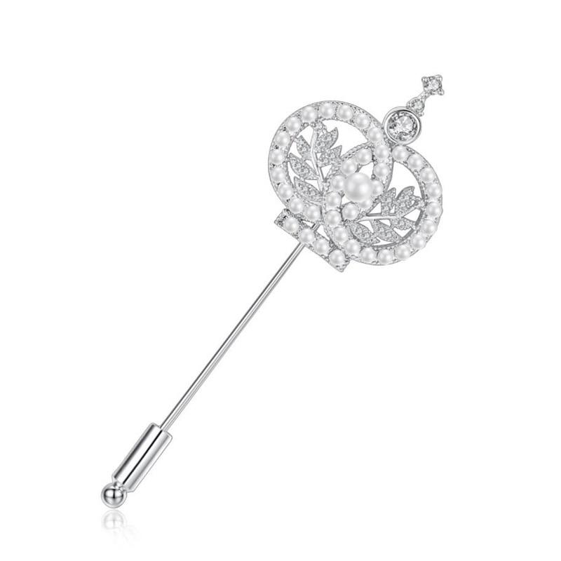 

Pins, Brooches Trendy Brooch Pin Love Tree Pearl Copper Inlay Zircon Fashion Simple Korean Magic Wand Lady Accessories