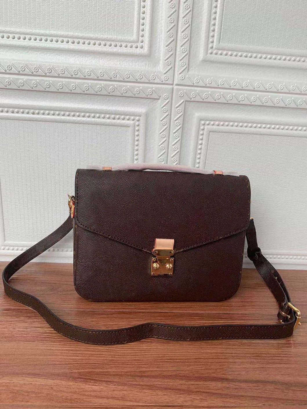 

Classic high quality luxury designer bag handbags SINCE tote purses ladies fashion chain shoulder bags crossbodys handbag purse free ship, Mono brown #40780