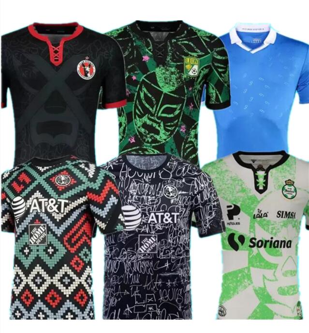 

2021 2022 Puebla Soccer Jerseys Santos Tijuana Leon Pachuka America Shirt Blue Cross Club America S -xxxl, 21/22