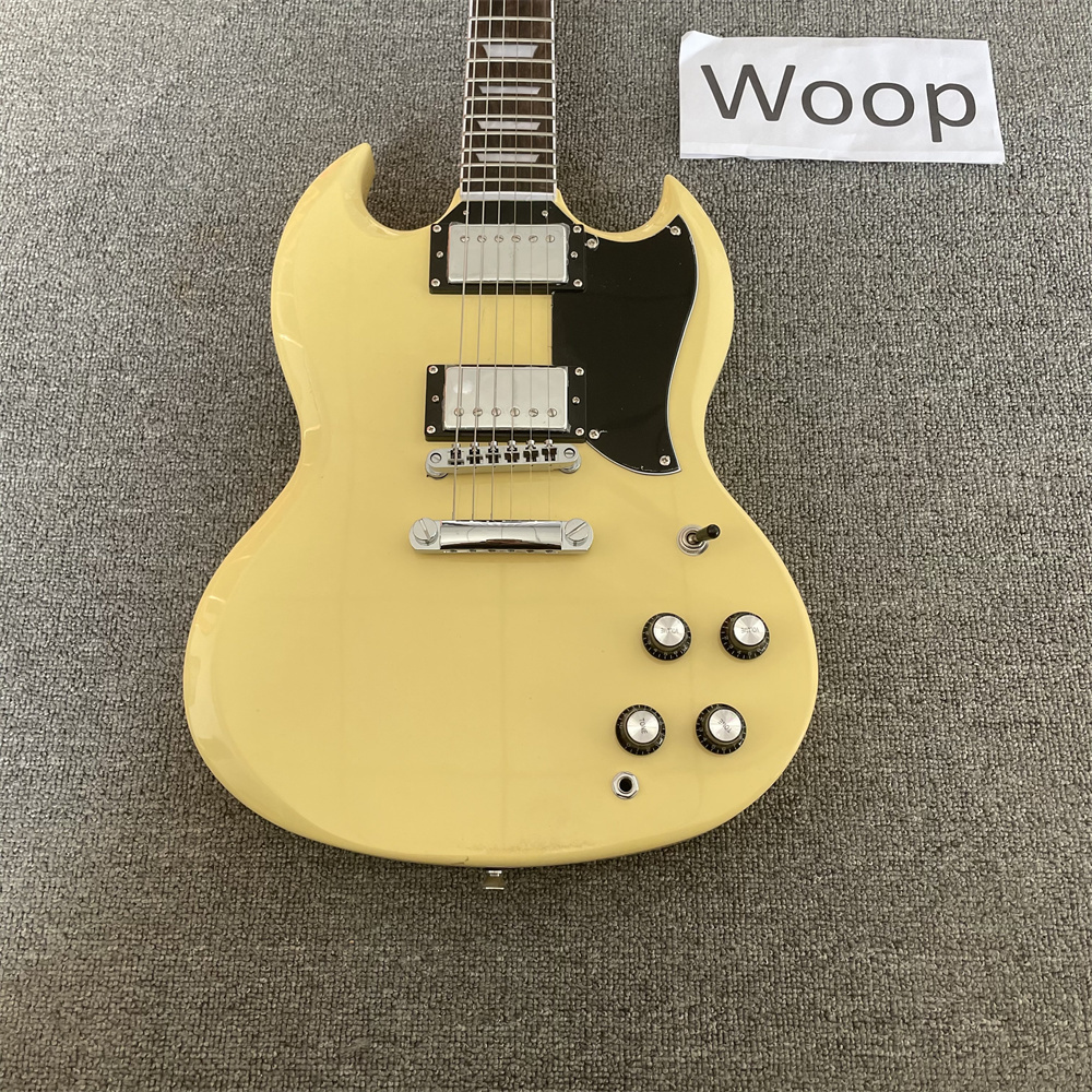 

China OEM Factory New Brand Wine Yellow customized color SG Electric Guitar