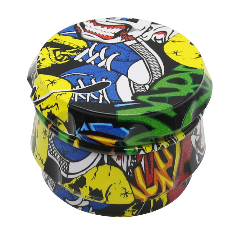 

Smoke grinder 63MM four layer zinc alloy water transfer package hub type cigarette grinders metal grinder