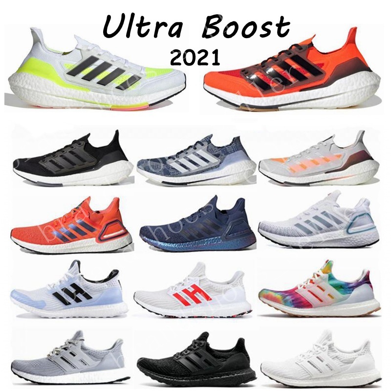 

Ultra Boost 21 Mens Running Shoes UltraBoost 20 UB 4.0 Triple Black Solar Yellow Golden Red White Walker Bred Womens Sports Outdoor Sneakers, Colour 1