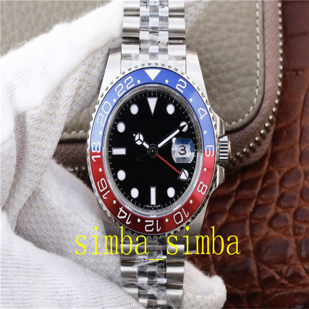 

BP Factory 2813 Basel World Luxury New GMT II Automatic Movement Stainless Steel Dive Basel 40MM 116710 116710BLNR 126715CHNR Mens Watch Watches-- 9, Black