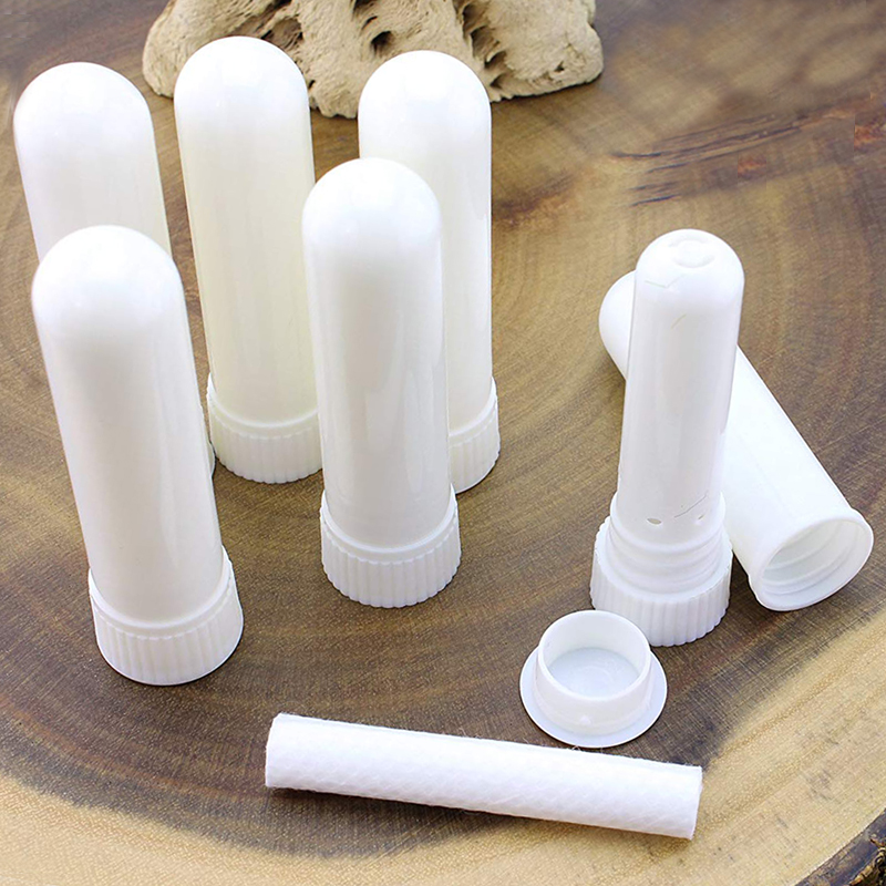 

100Pcs Inhaler Stick Essential Oil Aromatherapy White Nasal Inhaler Tubes Empty Blank Nasal Inhalers for Essential Oils