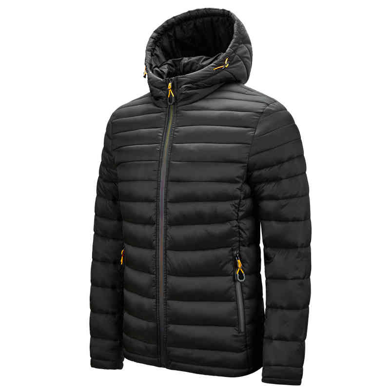 

new large men's hooded cotton padded et in autumn and winter, Black