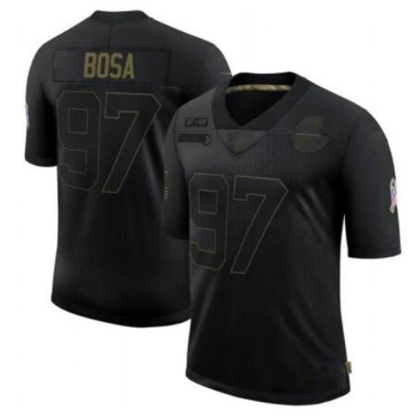 

Men #97 Nick Bosa Multi-Color Black 2020 Women Youth NFL Crucial Catch Vapor Untouchable Limited Jersey, Black;red