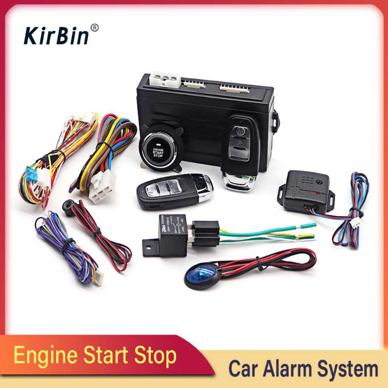 

Alarm & Security KirBin 12V Car Central Locking Engine Remote Start Push Start-Stop Button To Control Ignition Kit