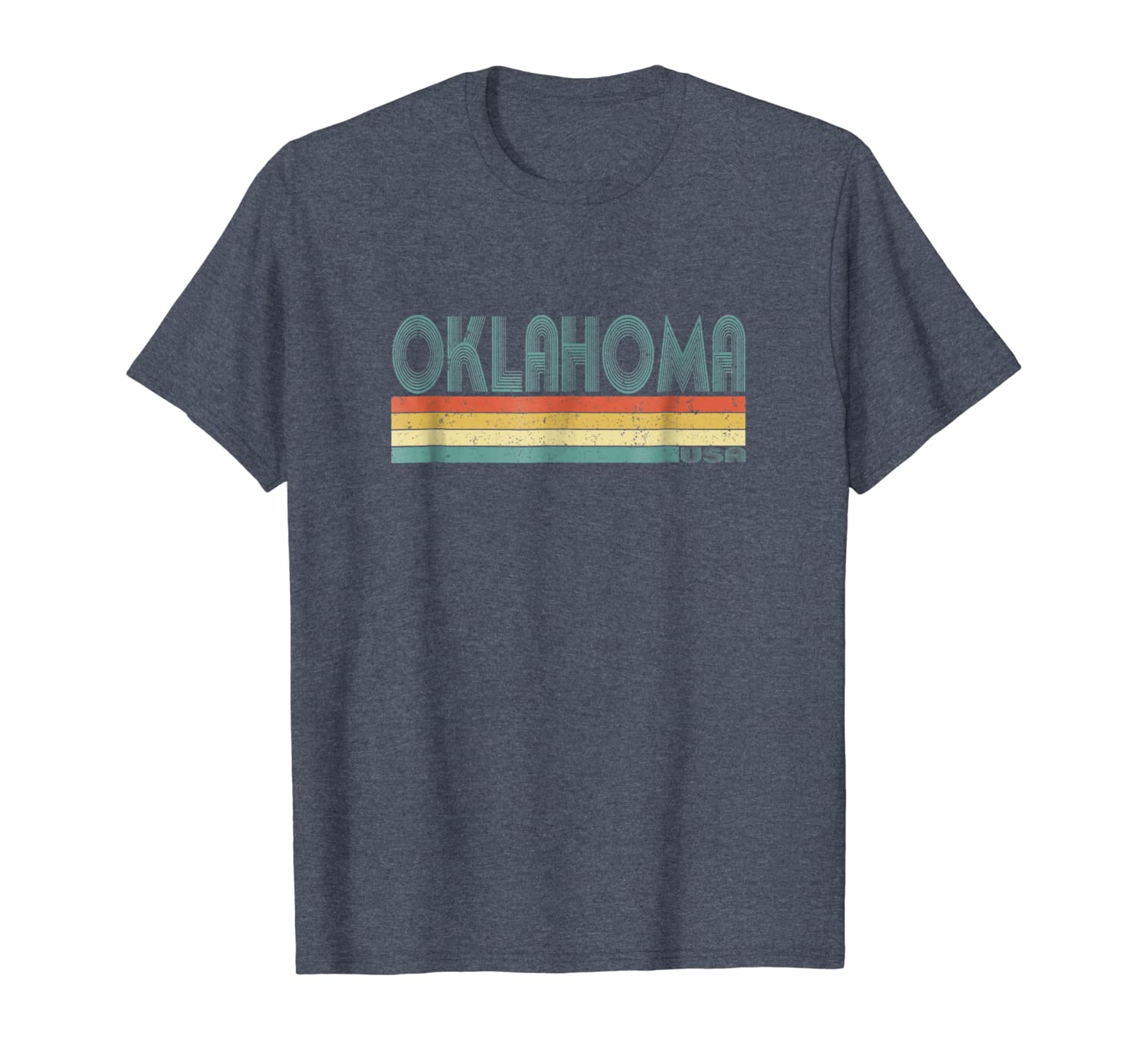 

vintage 80s style oklahoma - usa t shirt, White;black