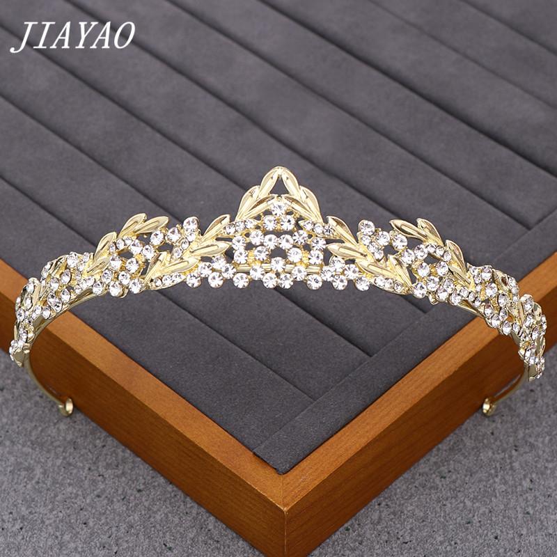 

Hair Clips & Barrettes Light Gold Crown Bridal Accessories Wedding Tiara Hairband Rhinestone Headpiece Ornament, Golden;silver