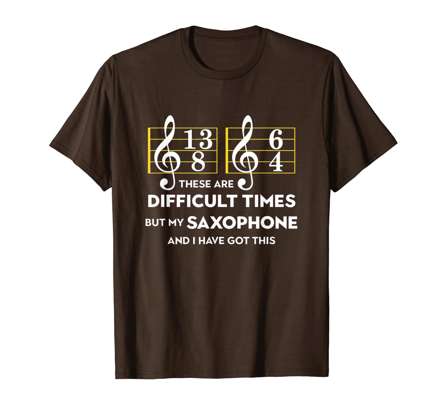 

musician gifts saxophone shirt these are difficult times t-shirt, White;black