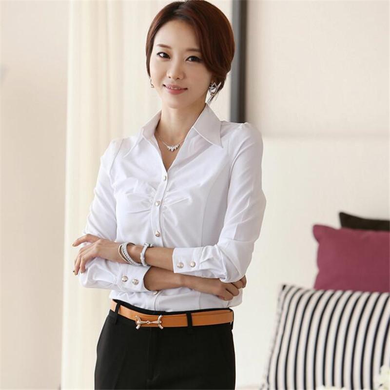 

Women's Blouses & Shirts Plus Size 4XL 5XL Formal Shirt Women Clothes 2022 Long Sleeve White Chiffon Blouse Elegant OL Office Ladies Work We